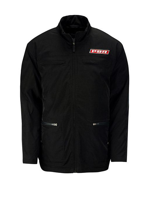 PBR Nylon Coat in Black - Front View