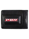 Leather Cash & Card Holder in Black - Back View