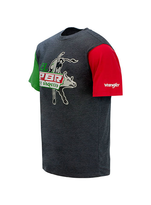 Youth "El PBR" Wrangler T-Shirt in Grey - Side View