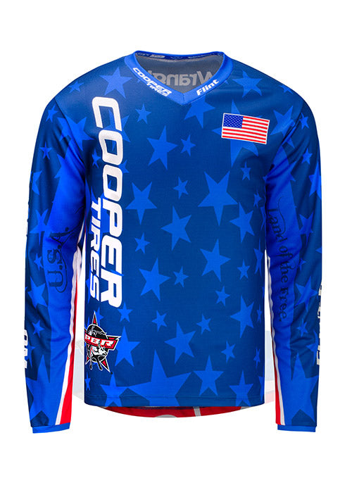 PBR Cooper Tires Stars & Stripes Long Sleeve Jersey