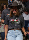 Unleash the Beast Tour T-Shirt in Heather Grey - Model Shot