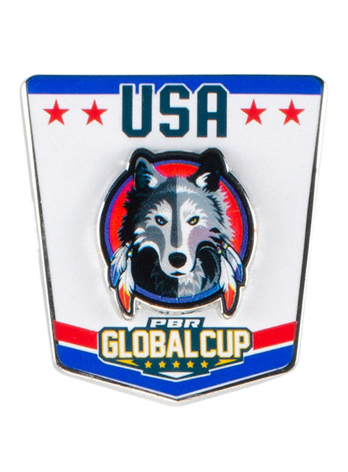 USA Wolves Global Cup Hatpin - Front View