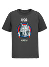 Global Cup USA Wolves Team Mascot Youth T-Shirt