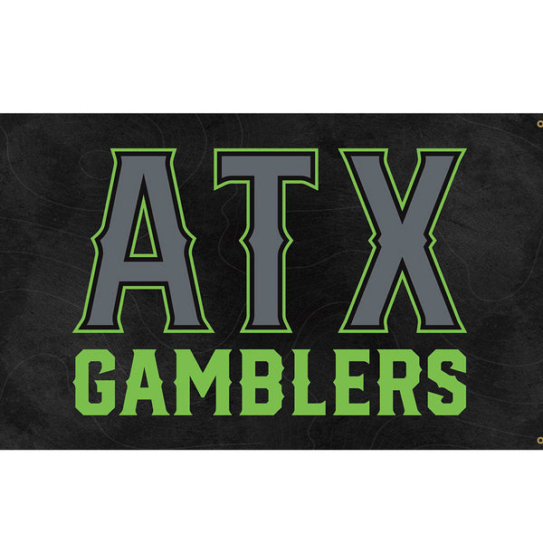 Austin Gamblers 3' x 5' Team Flag - Back View