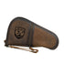 PBR Brown Leather Pistol Case - Front View