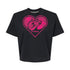 Ladies PBR Bull Head Heart Crest T-Shirt - Front View