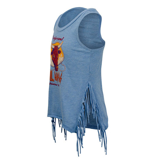 PBR Youth Girls Fringe Tank - Angled Left Side View