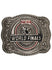 2023 PBR World Finals Belt Buckle in Silver - Front View