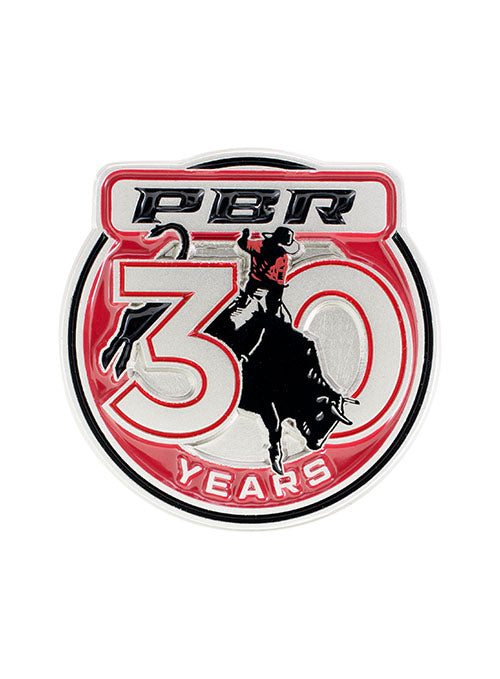 PBR 30th Anniversary Hat Pin in Red and Black - Front View