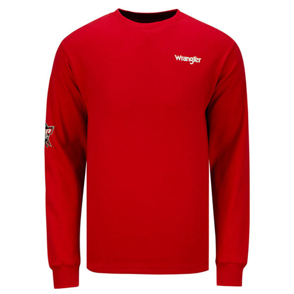 PBR Red Wrangler Long Sleeve Thermal in Red - Front View