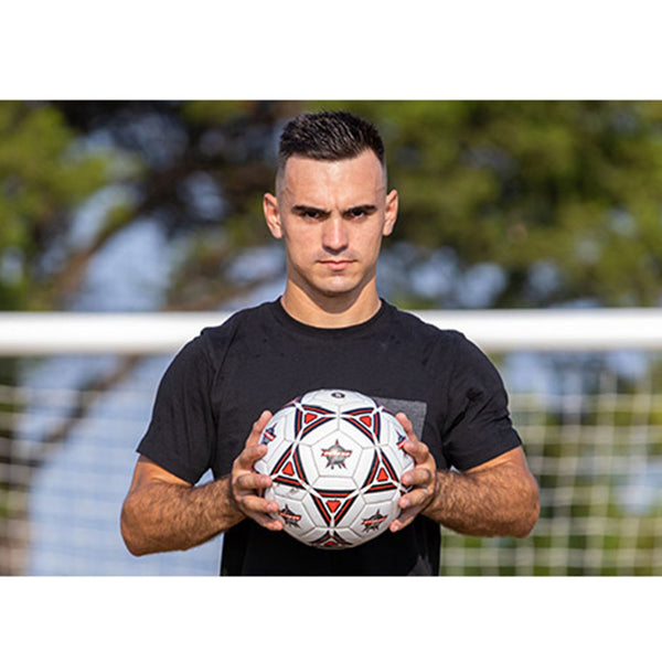 PBR Soccer Ball - Model Soccer Player Standing with Ball - Front View 