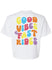 PBR "Good Vibes & Fast Rides" Oversized Ladies Tee in White - Back View
