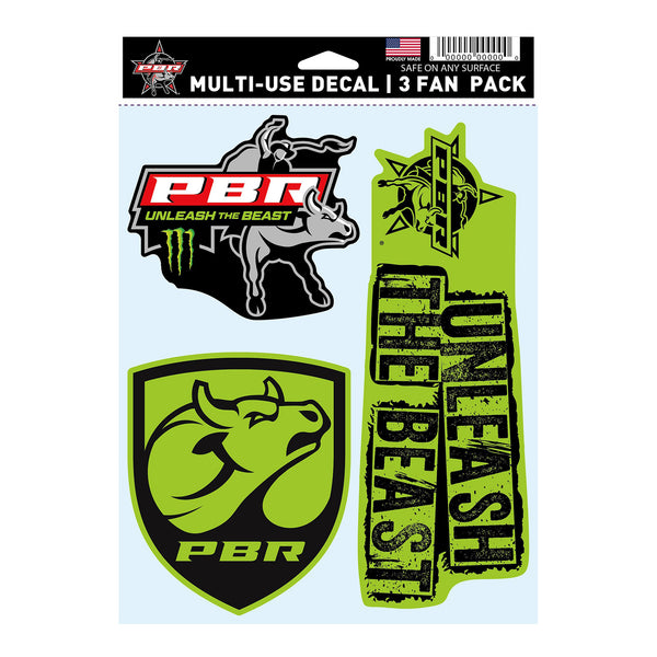 PBR Unleash the Beast Tour 3-Pack Decal - Front View