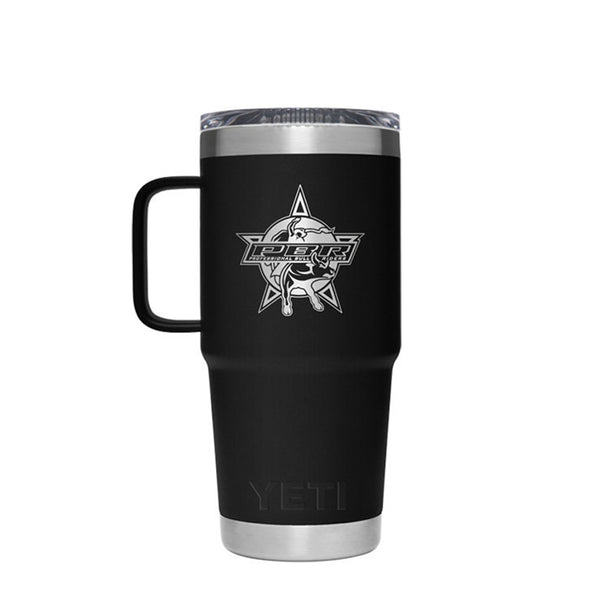 YETI® Rambler 20 oz. Mug with Stronghold™ Lid in Black - Front View