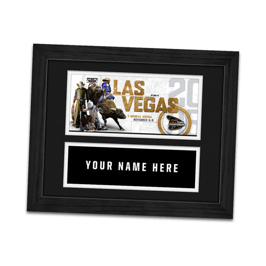 PBR Teams Championship Name On Chute - Framed
