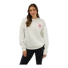 PBR Ladies Embroidered Bull & Rider Crewneck - Model Image Front View