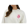 PBR Ladies Embroidered Bull & Rider Crewneck - Model Image Zoomed In Front View