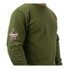 PBR Olive Wrangler Long Sleeve Thermal - Model Image Zoomed In Right Arm View