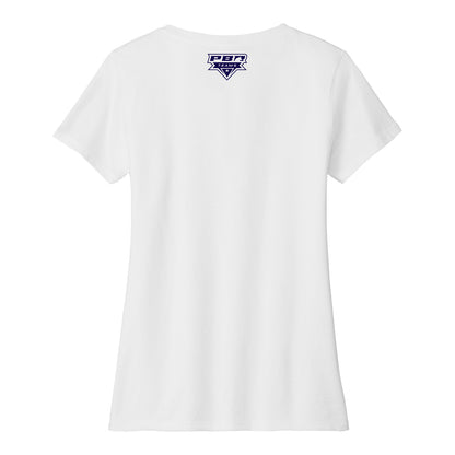 PBR Ladies New York Mavericks V-Neck T-Shirt - White
