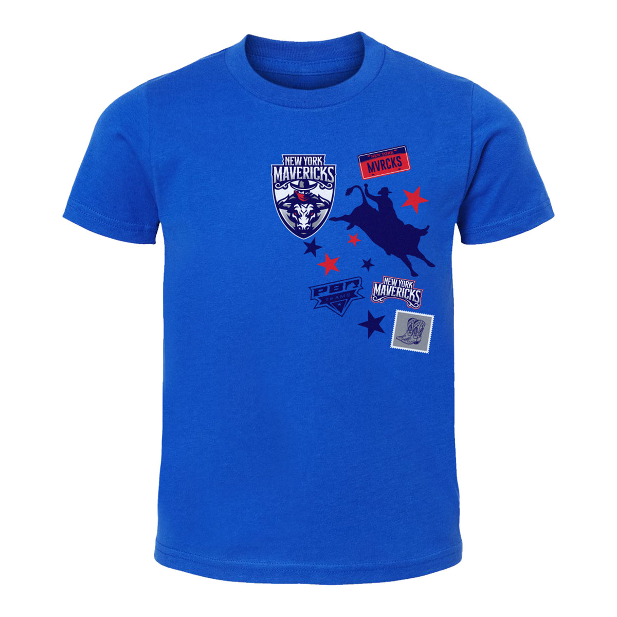PBR Youth New York Mavericks Icon T-Shirt - Blue
