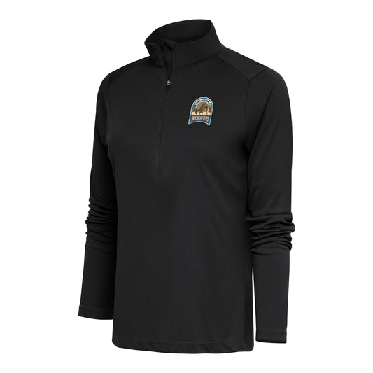 Ladies Oklahoma Wildcatters Tribute 1/4 Zip - Front View
