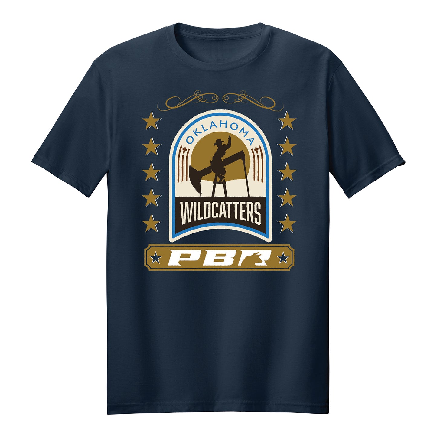 Oklahoma Wildcatters Crest T-Shirt - Navy