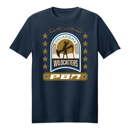 Oklahoma Wildcatters Crest T-Shirt - Navy