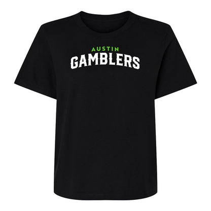 Ladies Austin Gamblers Multi Icon T-Shirt - Black