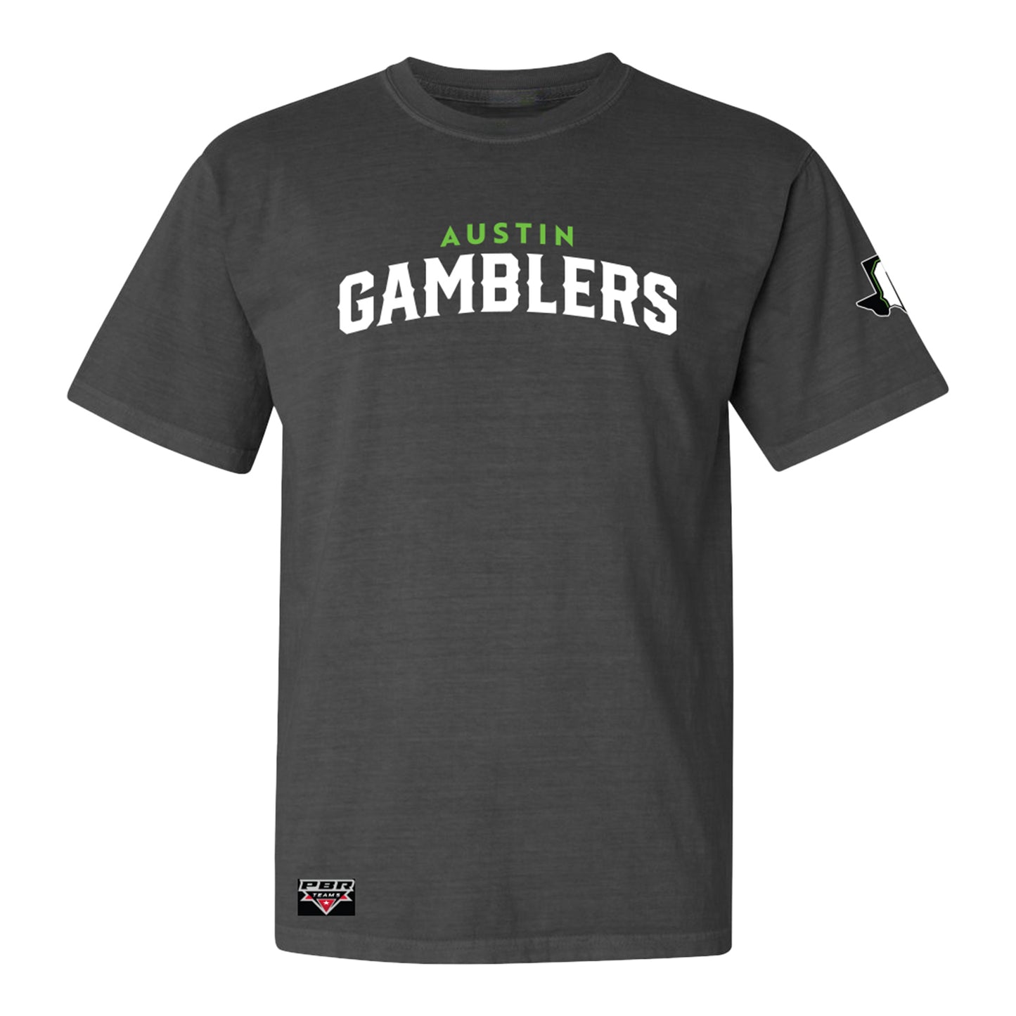 Austin Gamblers Icon T-Shirt in Pepper - Front View