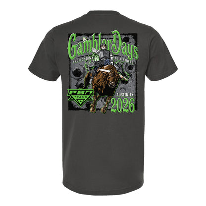 PBR 2026 Gambler Days Event T-Shirt - Charcoal