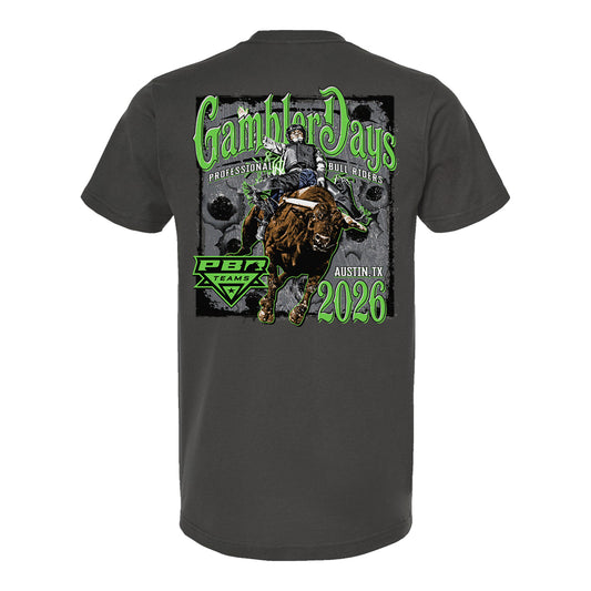 PBR 2026 Gambler Days Event T-Shirt - Charcoal