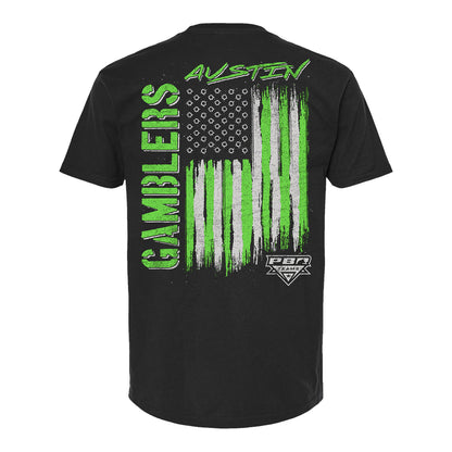 PBR Austin Gamblers Flag Pocket T-Shirt - Black