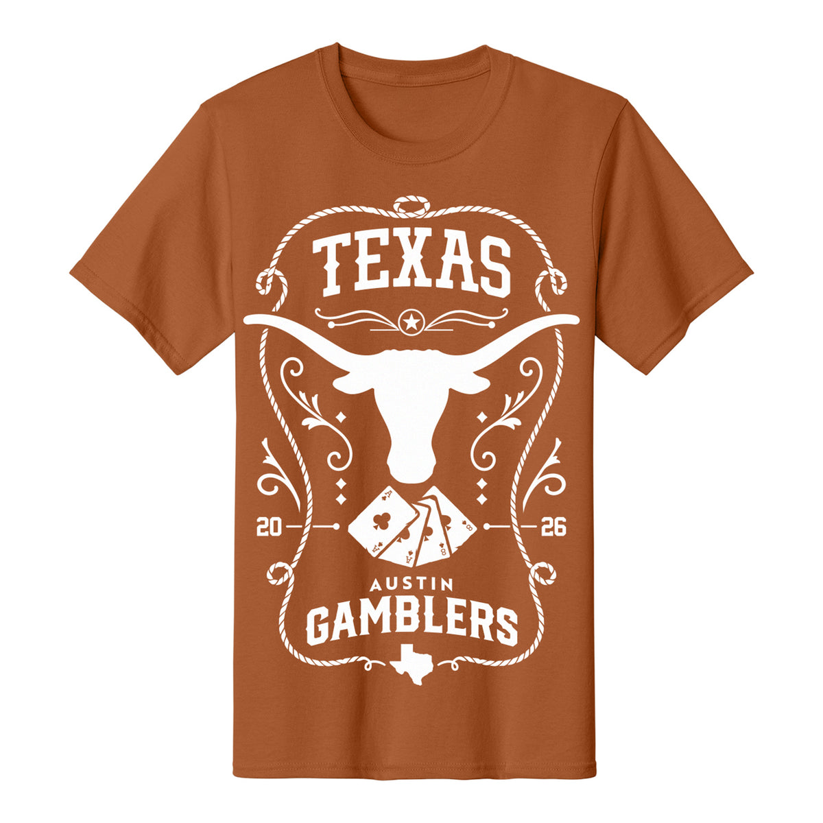 PBR 2026 Austin Gambles X UT T-Shirt - Burnt Orange