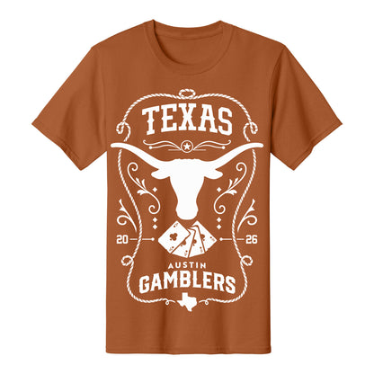 PBR 2026 Austin Gambles X UT T-Shirt - Burnt Orange