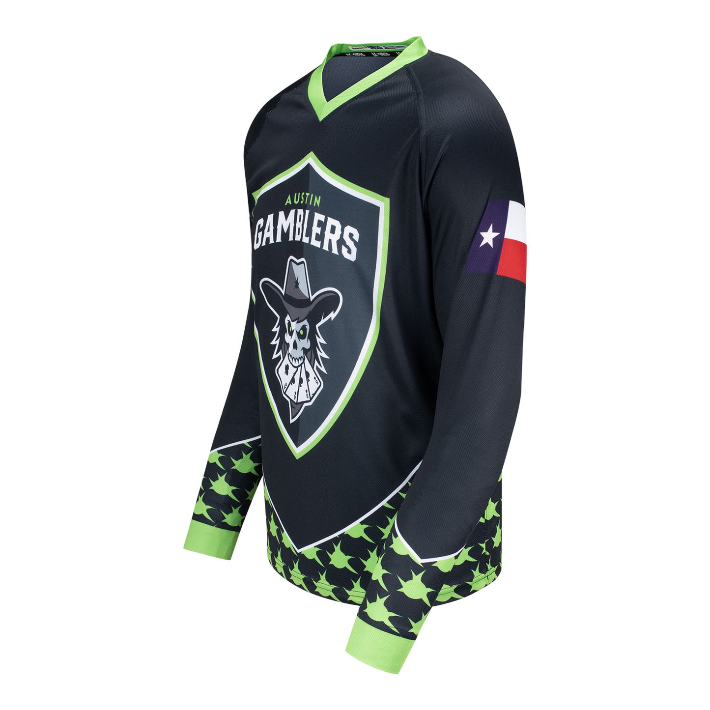 Austin Gamblers Personalized Jersey - Back View - Left Side View