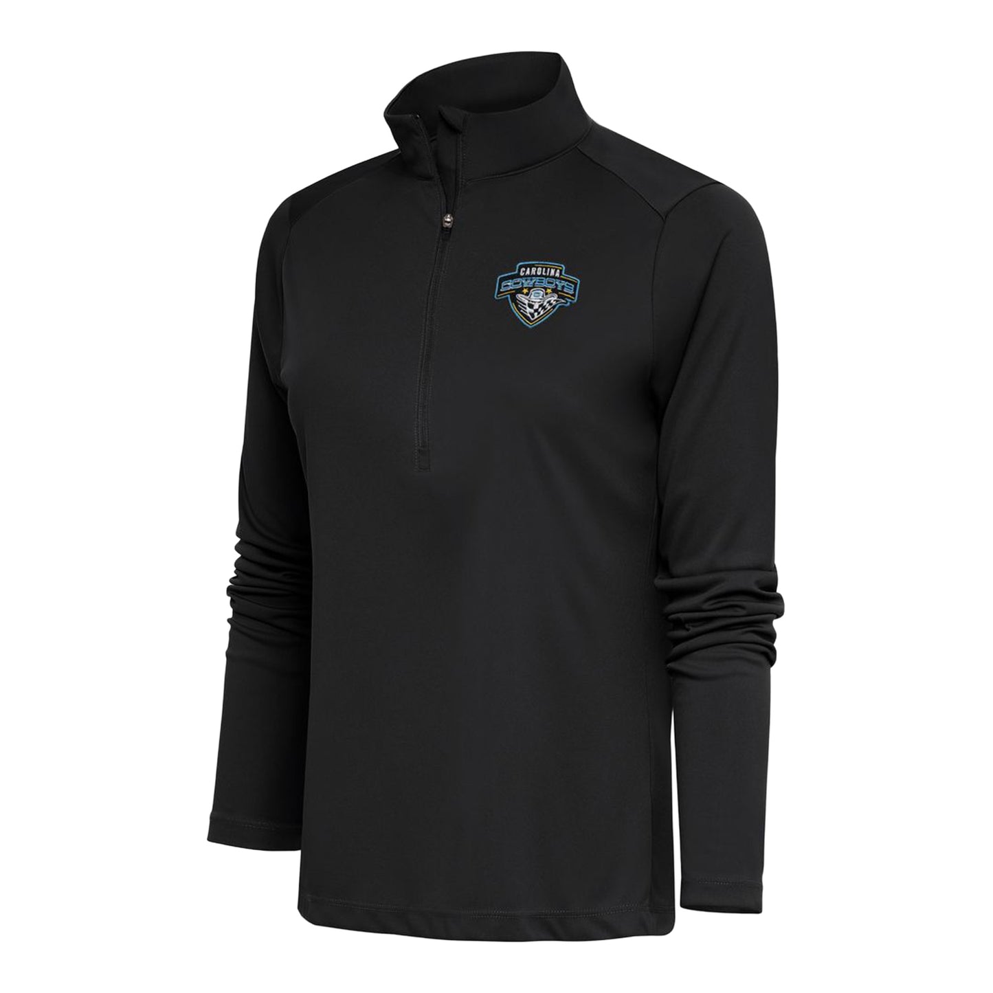 Ladies Carolina Cowboys Tribute 1/4 Zip Pullover - Front View