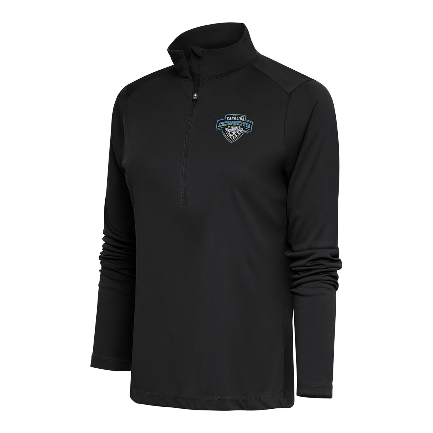 Ladies Carolina Cowboys Tribute 1/4 Zip Pullover - Front View