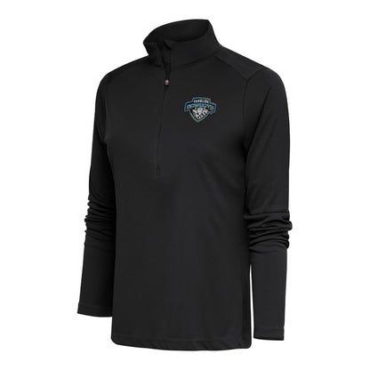 Ladies Carolina Cowboys Tribute 1/4 Zip Pullover - Front View