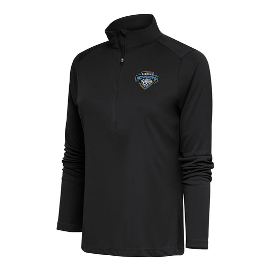 Ladies Carolina Cowboys Tribute 1/4 Zip Pullover - Front View