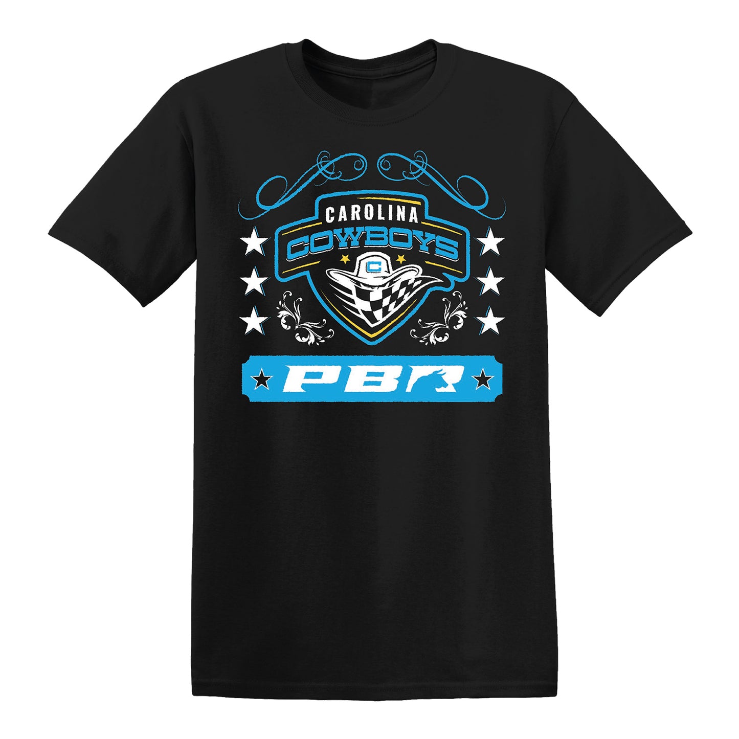 Carolina Cowboys Crest T-Shirt - Black