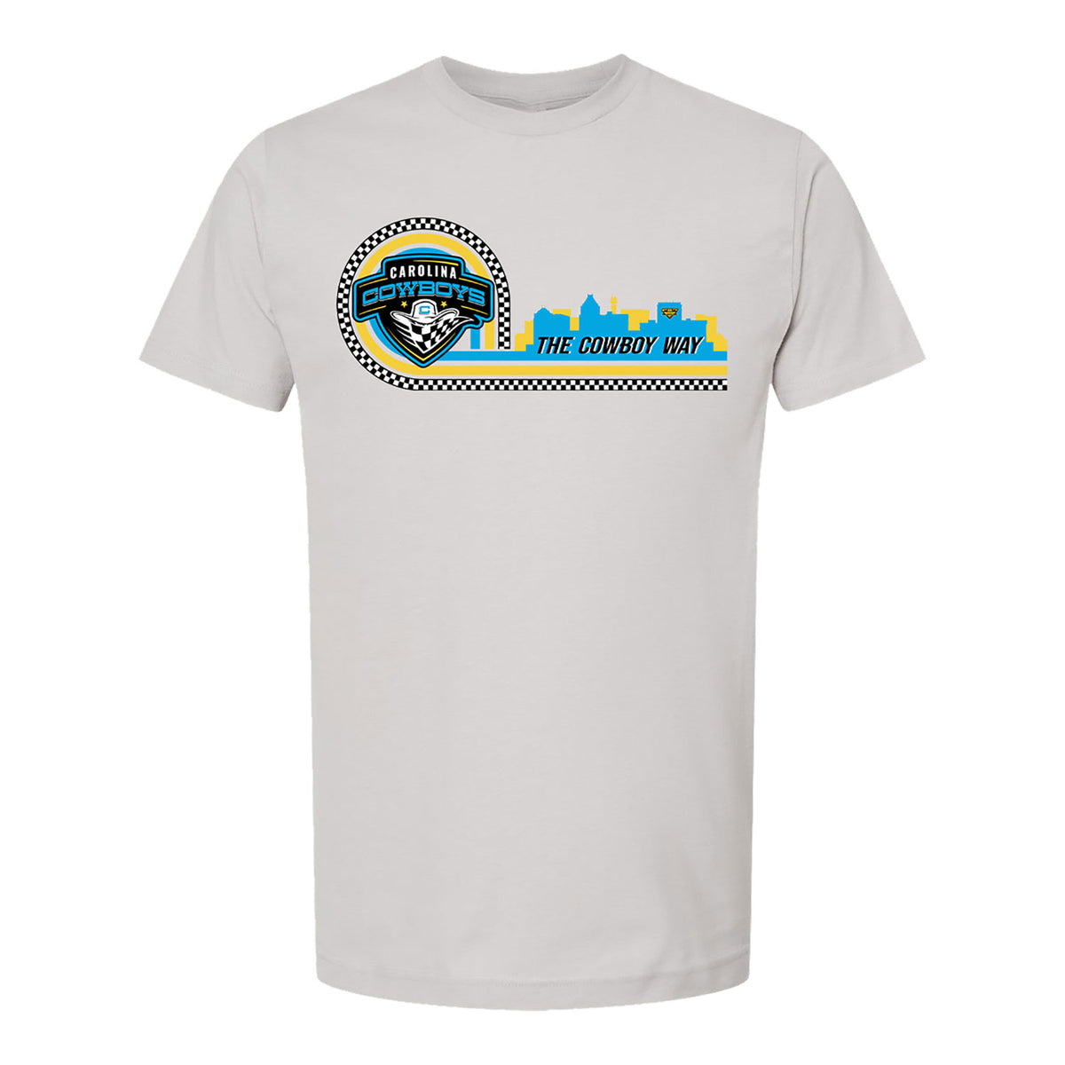 PBR Carolina Cowboys Skyline T-Shirt - Silver