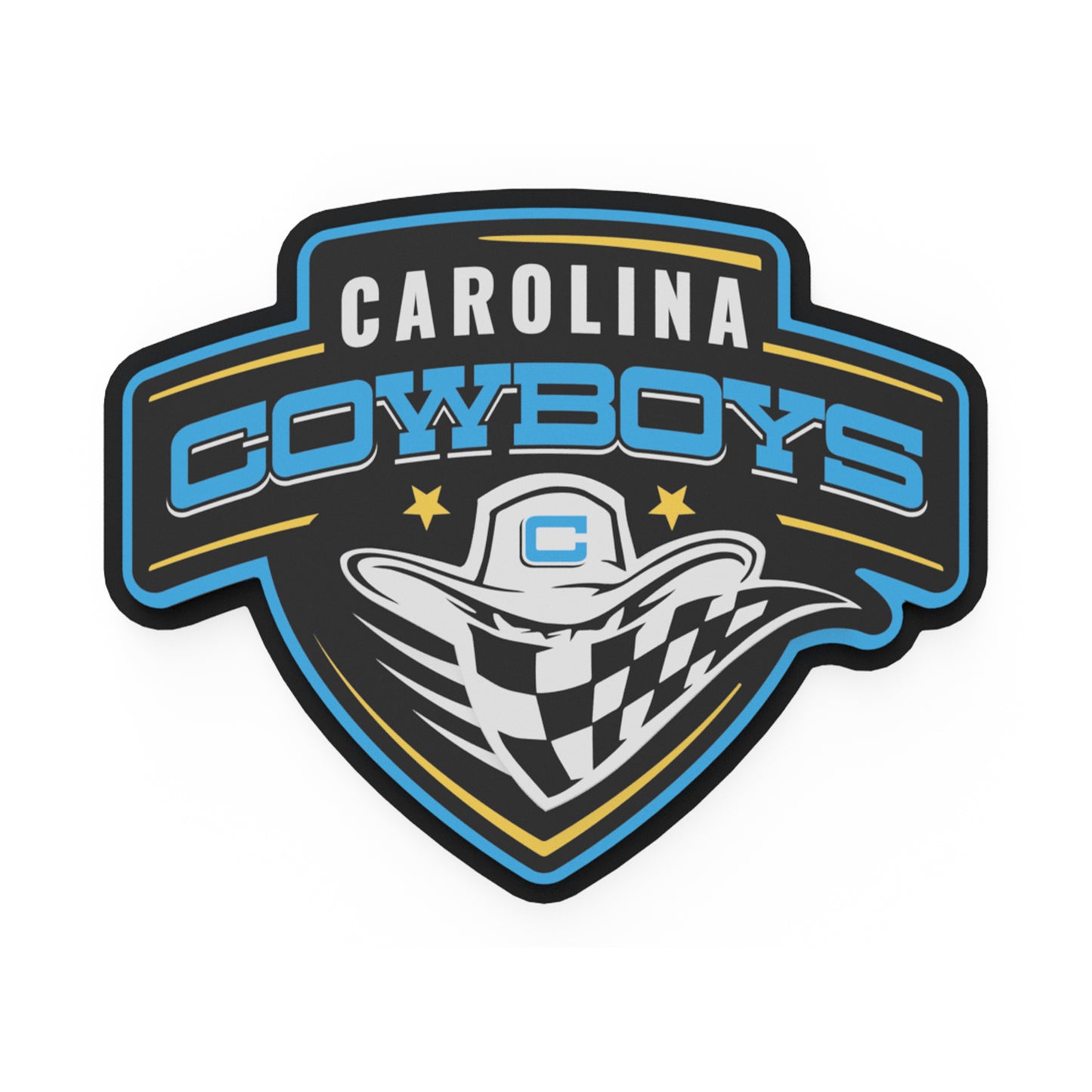 Carolina Cowboys 3D Foam Fan Chain Teal - Pendant