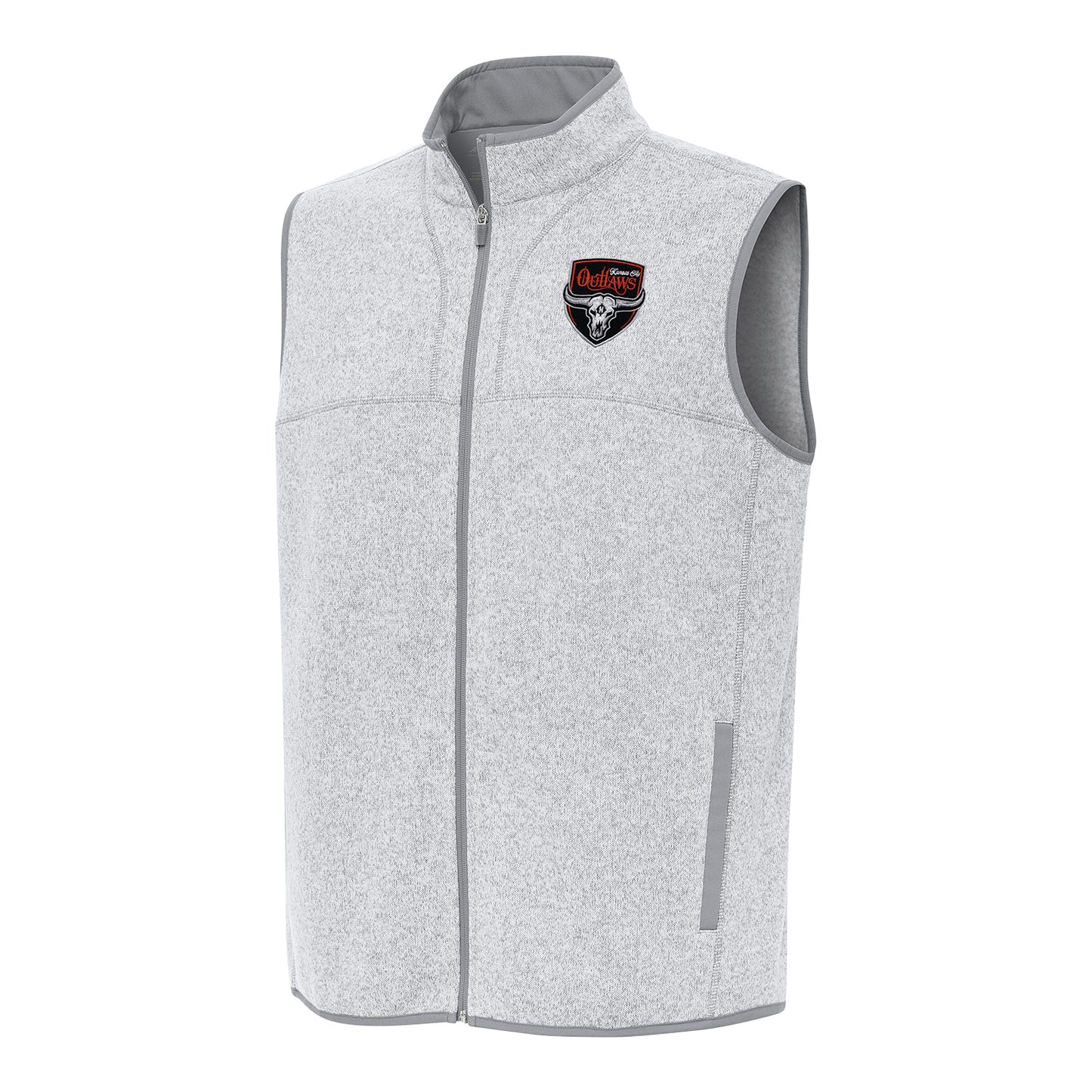 PBR x Antigua Kansas City Outlaws Fortune Vest - Light Grey Heather