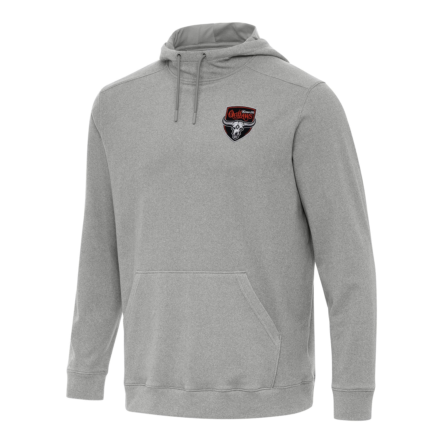 PBR x Antigua Kansas City Outlaws Cloud Pullover Hoodie - Grey Heather