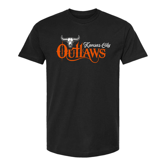 Kansas City Outlaws Logo T-Shirt - Black
