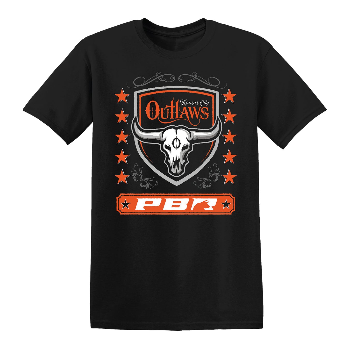 Kansas City Outlaws Crest T-Shirt - Black