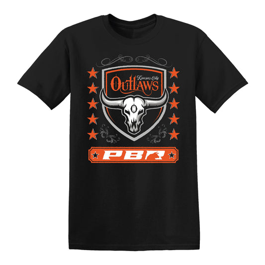 Kansas City Outlaws Crest T-Shirt - Black