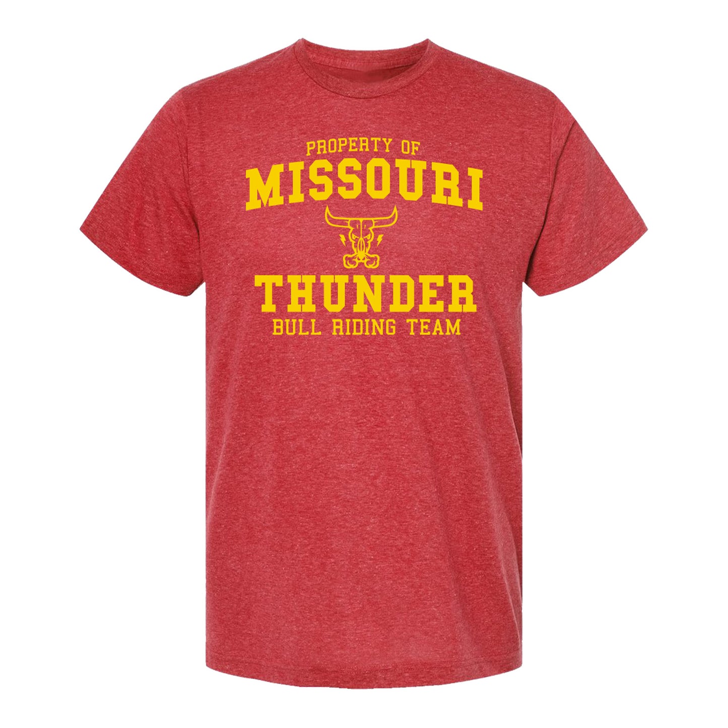 Missouri Thunder Collegiate T-Shirt in Red - Front View