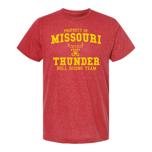 Missouri Thunder Collegiate T-Shirt in Red - Front View