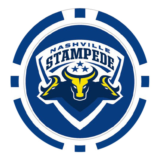 PBR Nashville Stampede Ball Marker - Team Logo Front View